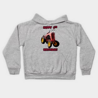 Happy 9th birthday tractor design Kids Hoodie